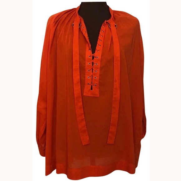 Gucci Tops - GUCCI Long Sleeve V-Neck Top, Size 40 IT